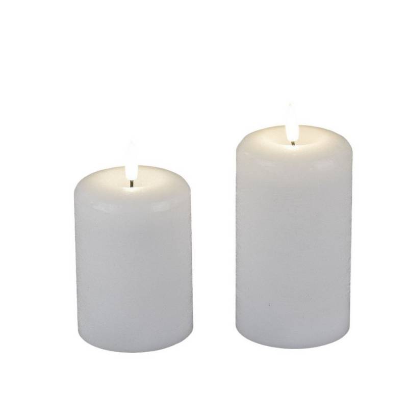 Small-Preis LED-Kerze Formano 2 tlg. LED-Wachs Kerzen Set mit Timerfunktion Batteriebetrieb von Small-Preis