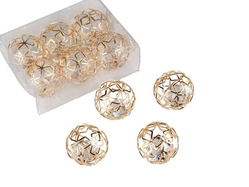 Small-Preis Streudeko 3D Tischdeko Deko zum Auslegen in der Vitrine Gold oder Silber 6er SET, (6er Packung 6-tlg), 3D Formen von Small-Preis