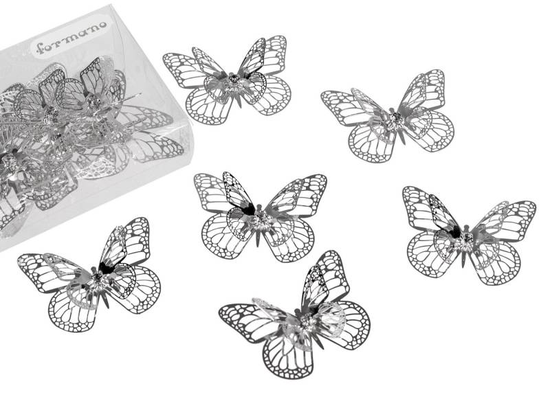 Small-Preis Streudeko 3D Tischdeko Deko zum Auslegen in der Vitrine Gold oder Silber 6er SET, (6er Packung 6-tlg), 3D Formen von Small-Preis