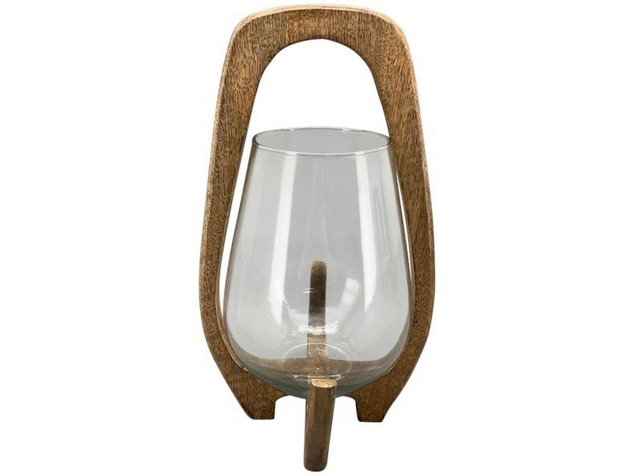 Small-Preis Teelichthalter Windlicht aus Holz mit Glaseinsatz in 3 Größen wählbar von Small-Preis