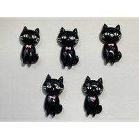 Set Von 5 Schwarzen Katzen Magneten, Magnete, Kühlschrankmagnete, Schließfach Neuartige Magnete von SmallCreations4U