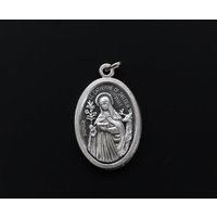 Die Medaille Der Heiligen Katharina Von Schweden - Schutzpatronin Vor Fehlgeburten Und Schwierigen Schwangerschaften Made in Italy von SmallDevotionsSupply