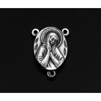 Rosenkranz-Mittelstück Der Jungfrau Maria Mit Dem Heiligsten Herzen Jesu 1 "Lang - Made in Italy von SmallDevotionsSupply