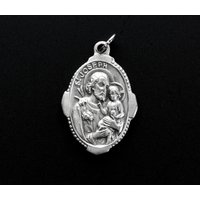 Saint Joseph Pray For Us Medaille Mit Deluxe Verzierter Bordüre - Schutzpatron Der Väter, Zweifel Und Hausjäger von SmallDevotionsSupply