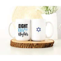 Acht Verrückte Nächte Hanukkah Kaffeetasse von SmallFishCrafts