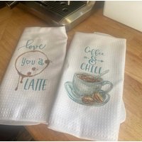 Kaffee Waffel Küchenhandtücher von SmallFishCrafts