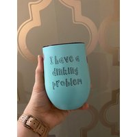 Pickleball Glowing Dinking Problem Stahl Weinbecher | Personalisierte von SmallFishCrafts