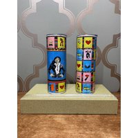 Selena Loteria 20 Oz Stahlbecher Mit Wiederverwendbarem Plastikstrohhalm von SmallFishCrafts