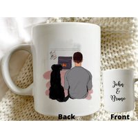 Personalisierte Flat-Coated Retriever/Black Tasse - Geschenk Für Flach Beschichteten Papa, Hunde Papa Geschenk, Hundebesitzer Ihn von SmallLondonTownhouse