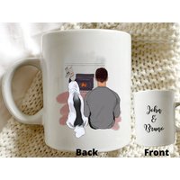 Personalisierte Husky & Boy Tasse - Weihnachtsgeschenk Für Hund Papa, Dad, Huskey Geburtstagsgeschenk Besitzer, Weißer von SmallLondonTownhouse