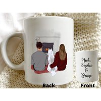 Personalisierte Husky & Pärchen Tasse - Geschenk Für Husky-Besitzer, Becher Husky-Eltern, Weißer Husky-Becher von SmallLondonTownhouse