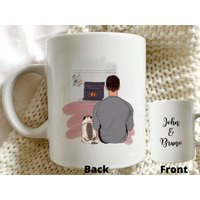 Personalisierte Mops & Junge Tasse - Personalisiertes Geschenk, Weihnachtsgeschenk Für Ihn, Papa, Papa Geschenk Mopsbesitzer von SmallLondonTownhouse