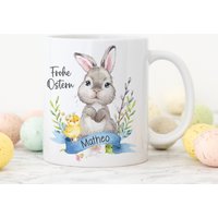 Ostertasse Für Kinder, Geschenkidee Ostern, Osterhase Tasse Mit Namen, Namenstasse Hase, Kindertasse, Ostergeschenk von SmallTreasuresDE