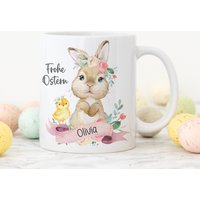 Ostertasse Für Kinder, Geschenkidee Ostern, Osterhase Tasse Mit Namen, Namenstasse Hase, Kindertasse, Ostergeschenk von SmallTreasuresDE