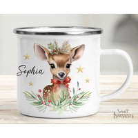 Weihnachtstasse Rehkitz, Personalisiertes Geschenk Weihnachten Weihnachtstasse Rehkitz, Personalisiertes Geschenk Weihnachten von SmallTreasuresDE