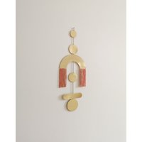 Wanddekor Aus Messing. Moderne Metallkunstskulptur Der Mitte Des Jahrhunderts. Goldene Kunstdekoration. Boho Mond Panel von SmallWaveArt
