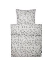 SMALLSTUFF - Bedding Junior - Grauer Blumengarten von SMALLSTUFF