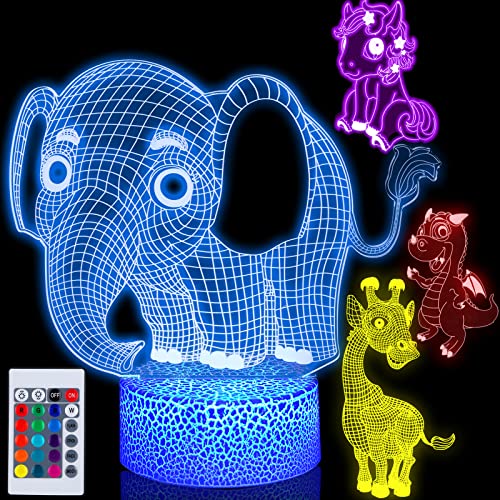 Smalody 3D Lampe Geschenke, 4PCS LED Illusion Nachtlicht Spielzeug mit 16 Farbwechsel mit Remote & Smart Touch Lampe Weihnachts Geschenke für Kinder Männer Frauen [Energieklasse A+] von Smalody