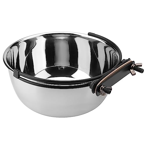 Hängende Hundenäpfe Edelstahlnapf Wasserspender Schüsseln Näpfe zum Aufhängen im Käfig Futternapf für Futter und Wasser(L 20 cm) von Smandy