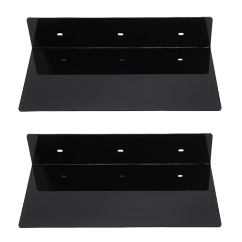 Smandy Acryl -Wandregal, Set Moderner Schwimmender Regale mit Starker Klebstoffmontage, um Im Wohnzimmer Im Wohnzimmer zu Lagern (Black) von Smandy