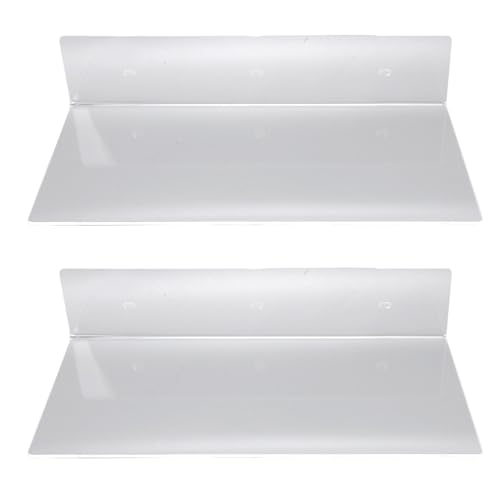 Smandy Acryl -Wandregal, Set Moderner Schwimmender Regale mit Starker Klebstoffmontage, um Im Wohnzimmer Im Wohnzimmer zu Lagern (Transparent) von Smandy