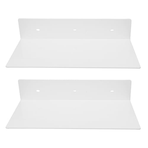 Smandy Acryl -Wandregal, Set Moderner Schwimmender Regale mit Starker Klebstoffmontage, um Im Wohnzimmer Im Wohnzimmer zu Lagern (White) von Smandy
