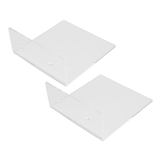 Smandy Acryl -Wandregale Set, 2pcs Mini -Display -Regal mit Starkem Klebstoff für Kleine Anlagen -Display -Sammlerstücke Organisation (Transparent) von Smandy