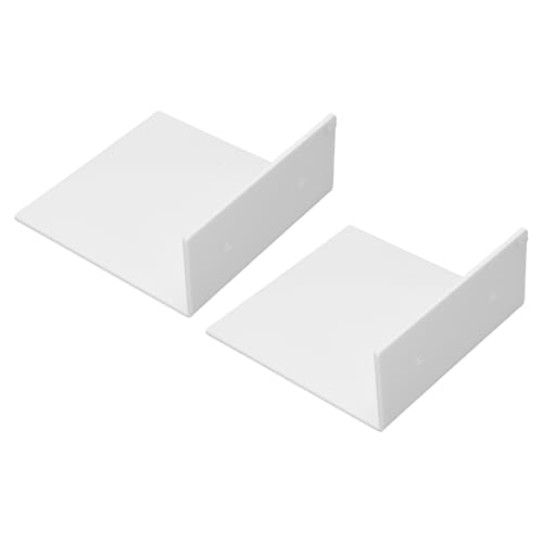 Smandy Acryl -Wandregale Set, 2pcs Mini -Display -Regal mit Starkem Klebstoff für Kleine Anlagen -Display -Sammlerstücke Organisation (White) von Smandy