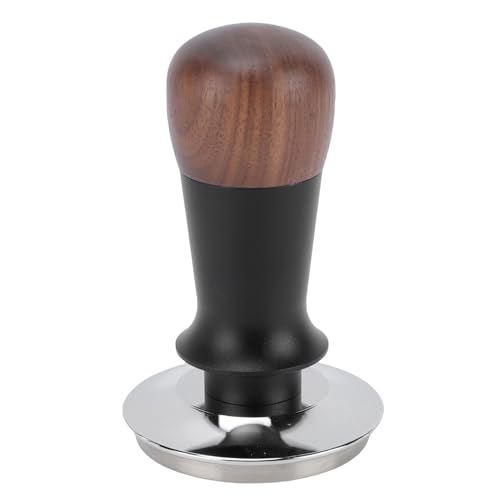 Smandy Kalibriertes Espressomanper, 58 Mm Auto Leveling Spring Design mit Walnussgriff für den Gebrauch von Heim und Café von Smandy