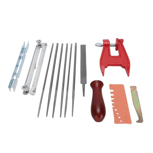 Smandy Kettensaw-Dateikit, Stahlmaterial mit Stabilem Schraubstock und Tragbarer -Beutel Zum Einfachen Schärfen Im Feld oder Workshop von Smandy