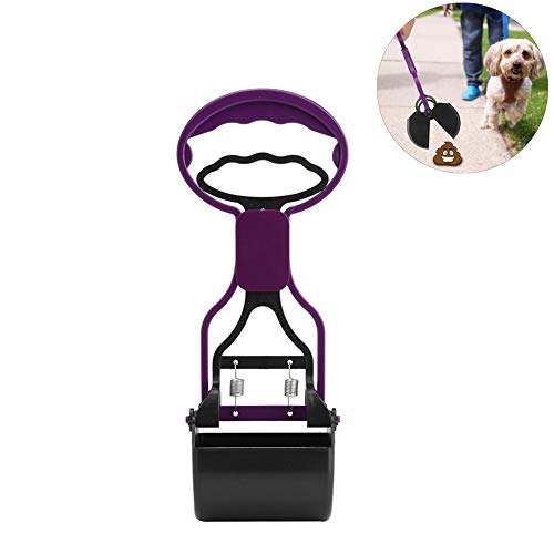 Smandy Kotschaufel Kotaufheber Pet Pooper Scooper Arme Länge Pet Scoop Reiniger Grabber Picker für Katzen und Hunde Outdoor Indoor Haustierabfälle(Lila) von Smandy