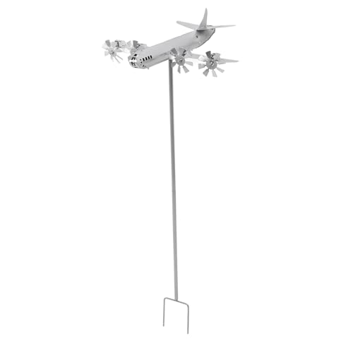 Smandy Luftfahrtthema Windspinner, Innenmetall Im Freien mit Skulptur Im Freien mit Reibungsloser Rotation für Farm -Terrassenrasen -Ornament -Einkaufszentren Parks Ausstellungen von Smandy