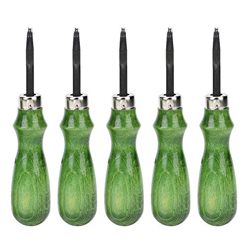 Smandy Professionelles Edge -Gräuer -Werkzeug, Alloy Steel Leathercraft -Verschleierungstromwerkzeug Zum -Basteln von Lederarbeit, 5 Typen Enthalten (0,6 mm) von Smandy
