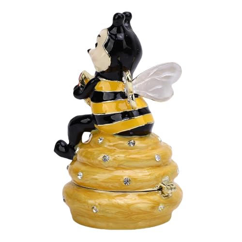 Smandy Vintage Collectible Figur Keepsake Box, Zinklegierungsgründer für Ringe Ohrringe Halsketten, Dekorativer Schmuckaufbewahrung für Wohnkultur, Desktop -Dekoration für Schlafzimmer von Smandy