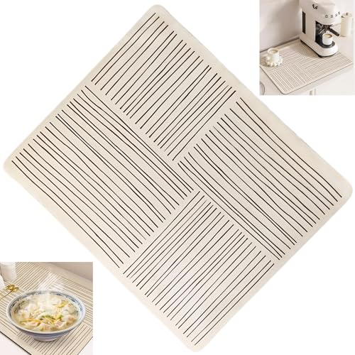 Smaoqingji Abtropfmatte Geschirr KüChen Deko Unterlage - 1 Stück, Cremefarben, Waschbar Absorbierende Saugfähige Absorbiert Schnell Wasser und Fettflecken, Hält die Küche Sauber und Aufgeräumt Smaoqingji Abtropfmatte Geschirr KüChen Deko Unterlage - 1 Stück, Cremefarben, Waschbar Absorbierende Saugfähige Absorbiert Schnell Wasser und Fettflecken, Hält die Küche Sauber und Aufgeräumt von Smaoqingji
