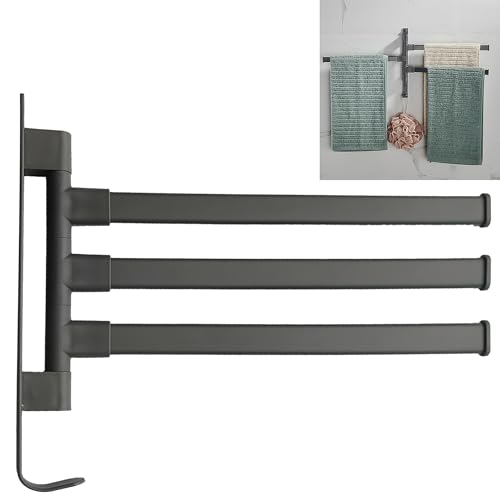 Smaoqingji Handtuchhalter Rotierender Wand Bad Handtuchstange - 1 Stück, Grau, Edelstahl Kleben Handtuch Halter, Ideal zur Aufbewahrung von Handtüchern, Waschlappen, Geschirrtüchern usw Smaoqingji Handtuchhalter Rotierender Wand Bad Handtuchstange - 1 Stück, Grau, Edelstahl Kleben Handtuch Halter, Ideal zur Aufbewahrung von Handtüchern, Waschlappen, Geschirrtüchern usw von Smaoqingji