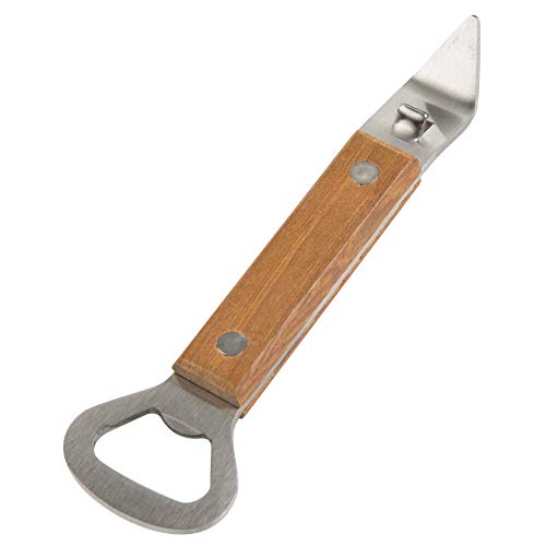 Smart Cook Flaschenöffner, Dosenöffner, doppelseitig, manueller Edelstahl-Dosenöffner mit genietetem Holzgriff, Set mit 2 Einheiten Smart Cook Flaschenöffner, Dosenöffner, doppelseitig, manueller Edelstahl-Dosenöffner mit genietetem Holzgriff, Set mit 2 Einheiten von Smart Cook