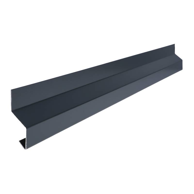 Smart Wandanschlussleiste Stahl 6,2 cm x 2 cm x 100 cm Anthrazitgrau von Smart Cover Solution