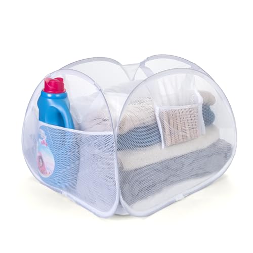 Smart Design 3566114 Wäschekorb, Ventilair, Netzgewebe, Weiß, Basket Hamper von Smart Design