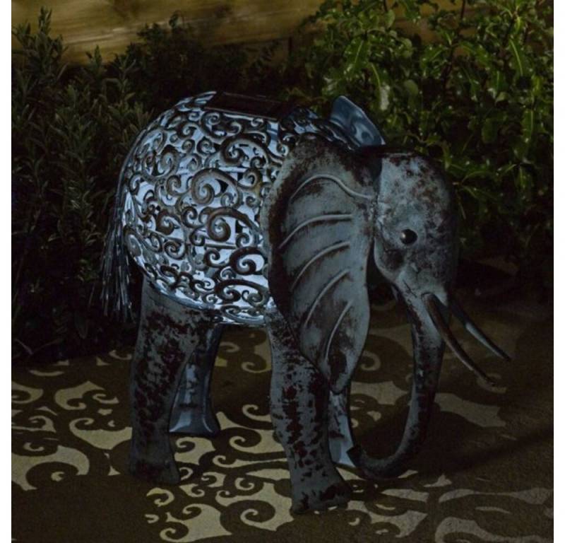 Smart Garden LED Solarleuchte Solar Silhouette Elephant - Dekorative Gartenfigur 38 cm von Smart Garden