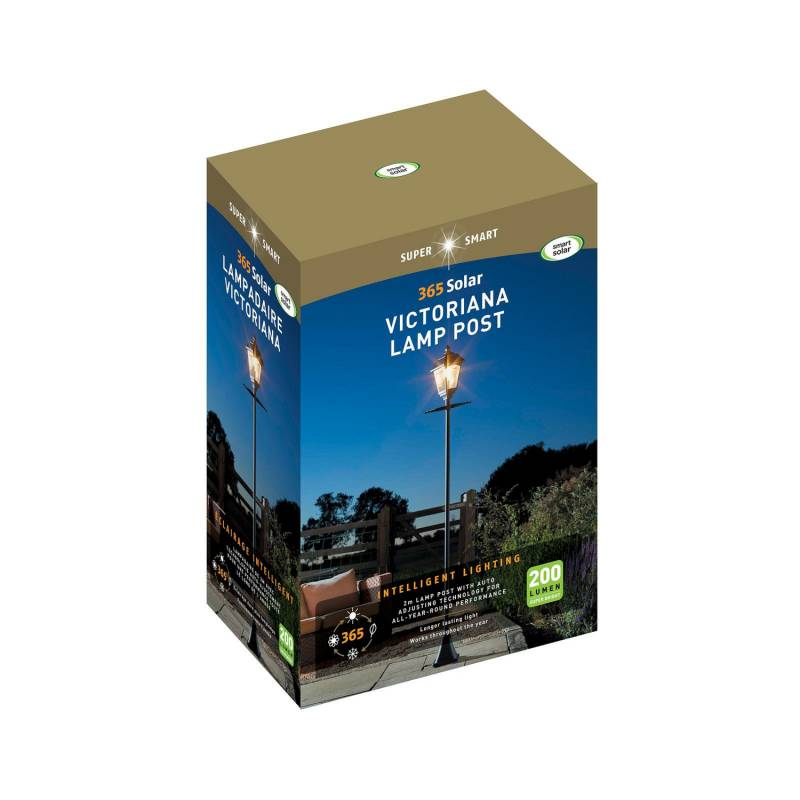 Smart Garden Led Solar Mastleuchte Victoriana 365 Gartenleuchte Lampe Schwarz364 B-Ware von Smart Garden