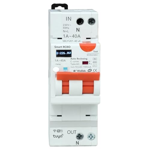 Wi-Fi RCBO/FI/LS-Schalter Typ AC 10–100mA einstellbar mit Auto-Wiedereinschaltung & Display – 1–40A, 9 kW – Tuya App mit Schutz: Strom, Leistung, Spannung, Temperatur, Über-/Unterspannung Wi-Fi RCBO/FI/LS-Schalter Typ AC 10–100mA einstellbar mit Auto-Wiedereinschaltung & Display – 1–40A, 9 kW – Tuya App mit Schutz: Strom, Leistung, Spannung, Temperatur, Über-/Unterspannung von Smart-Home