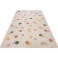 SMART KIDS Kinderteppich "Dana" rechteckig 1,2 mm Höhe modern und natürlich, bunte Polkadots, mit Struktur, Kinderzimmer von Smart Kids