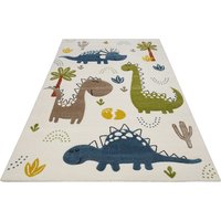 SMART KIDS Kinderteppich "Dino & Friends", rechteckig, 10 mm Höhe, Moderner Spielteppich, strapazierfähig, pflegeleicht, Konturenschnitt von Smart Kids