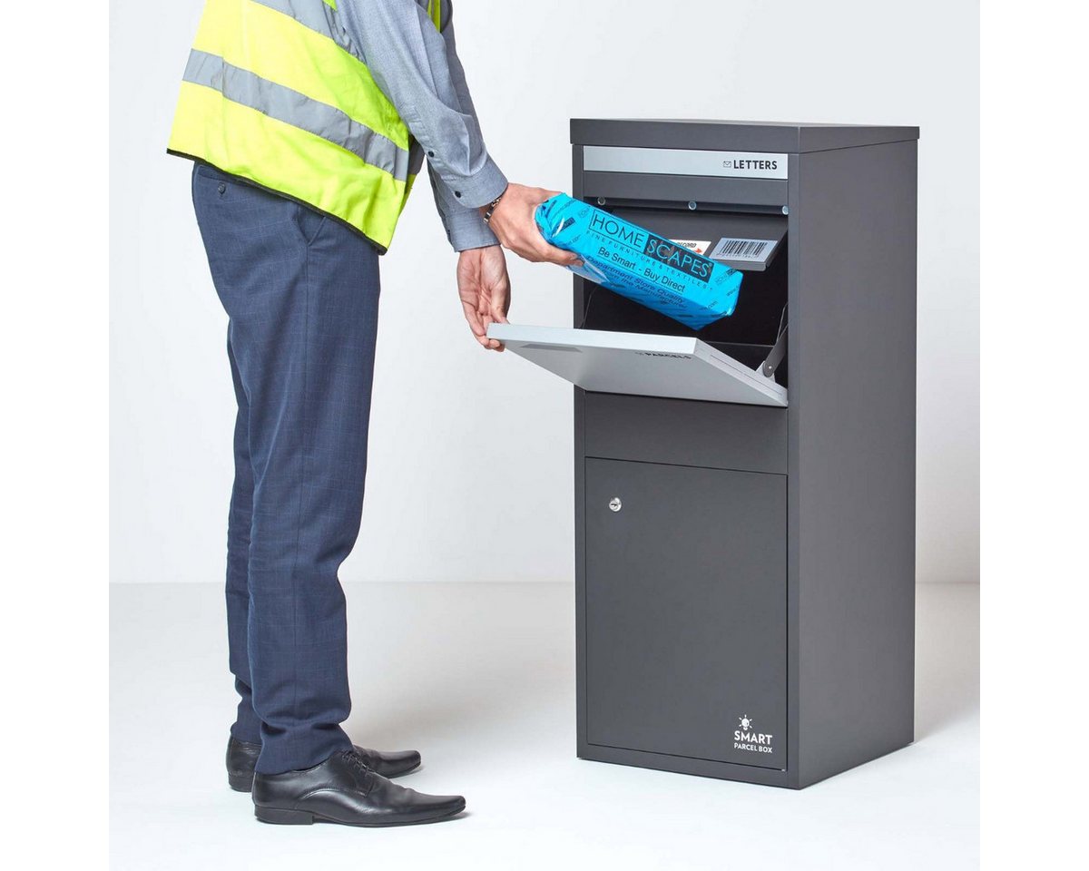 Smart Parcel Box Paketbriefkasten Großer Paketbriefkasten, Entnahme hinten & vorne, anthrazit-grau Smart Parcel Box Paketbriefkasten Großer Paketbriefkasten, Entnahme hinten & vorne, anthrazit-grau von Smart Parcel Box