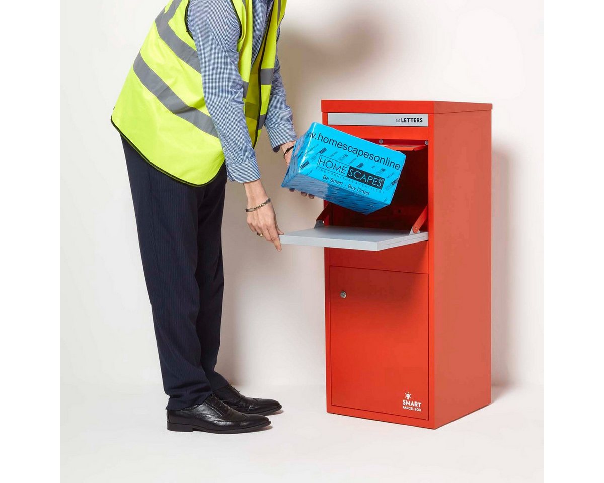 Smart Parcel Box Paketbriefkasten Großer Paketbriefkasten, Entnahme hinten & vorne, rot Smart Parcel Box Paketbriefkasten Großer Paketbriefkasten, Entnahme hinten & vorne, rot von Smart Parcel Box