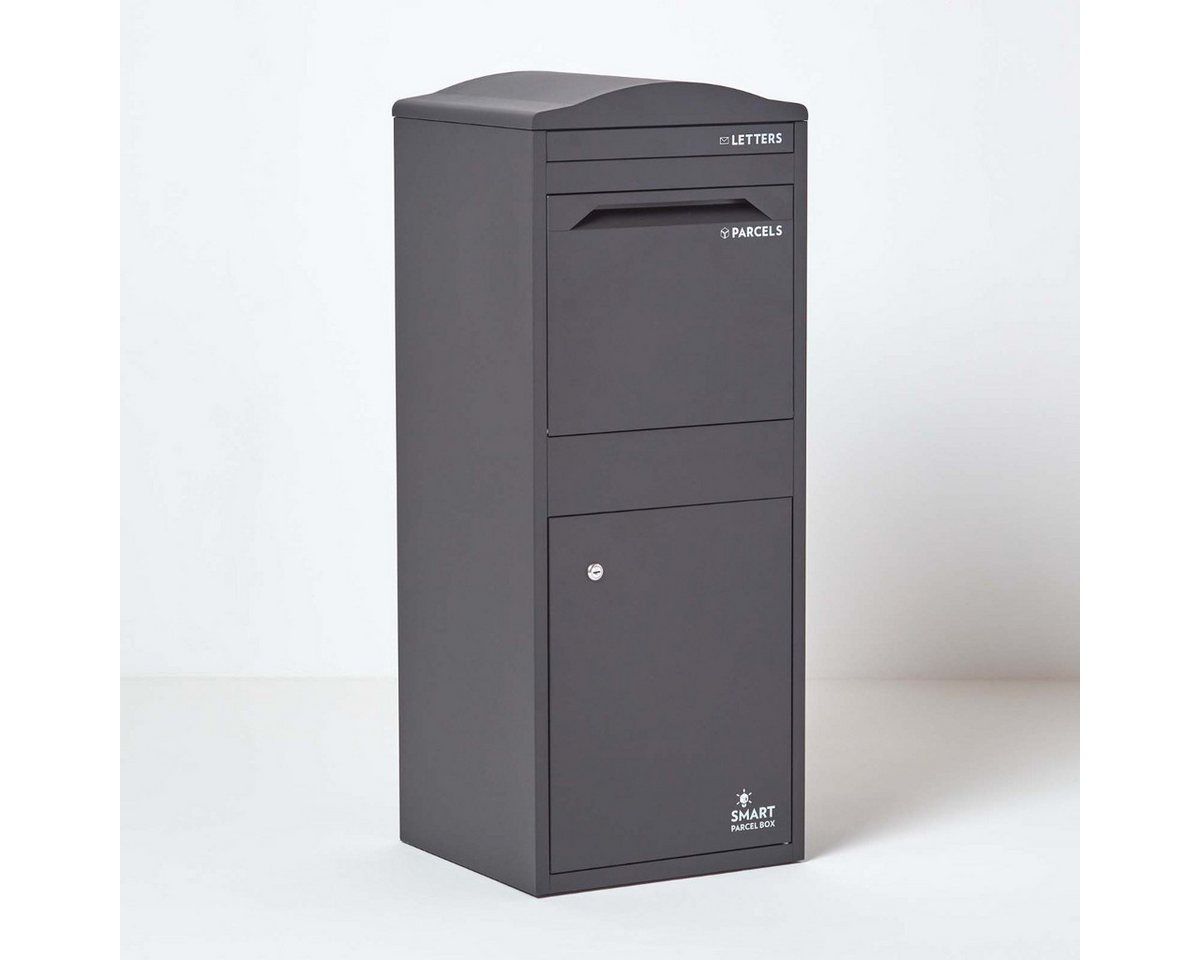 Smart Parcel Box Paketbriefkasten Großer Paketbriefkasten mit gebogenem Dach, Entnahme vorne, grau Smart Parcel Box Paketbriefkasten Großer Paketbriefkasten mit gebogenem Dach, Entnahme vorne, grau von Smart Parcel Box