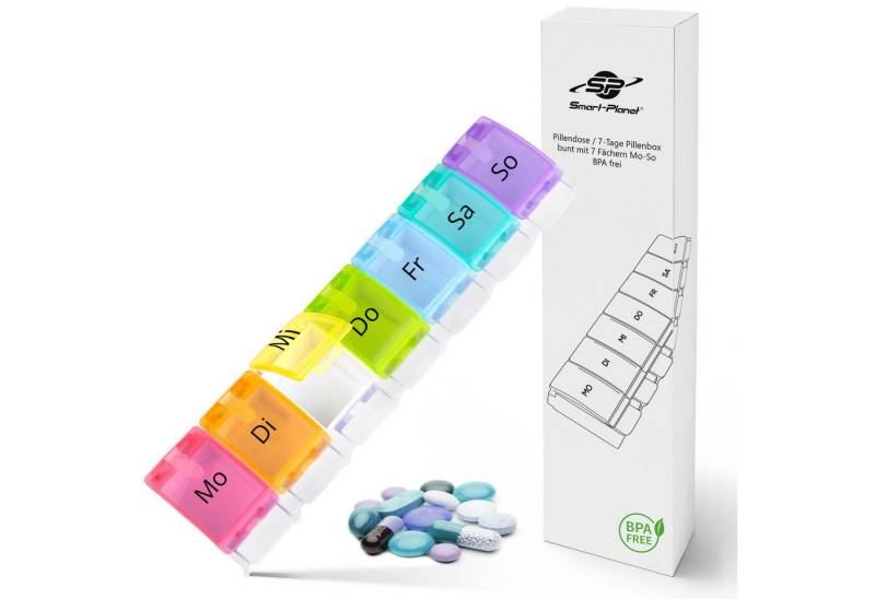 Smart-Planet Pillendose Pillendose 7 Tage– Seniorenfreundliche Medikamentenbox mit Wochentagen Smart-Planet Pillendose Pillendose 7 Tage– Seniorenfreundliche Medikamentenbox mit Wochentagen von Smart-Planet