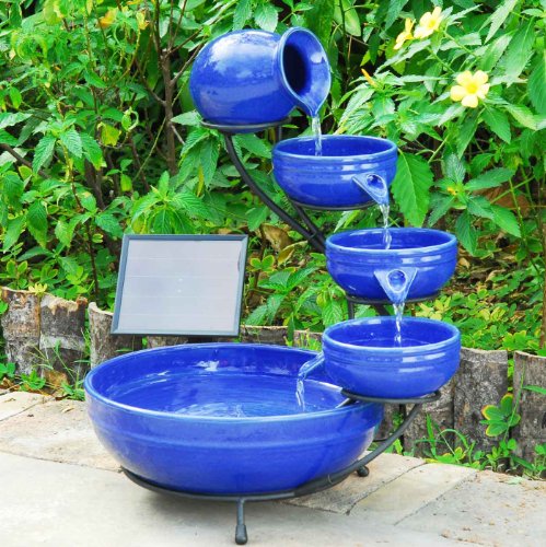 Kaskadenbrunnen Classic blau von Smart Solar