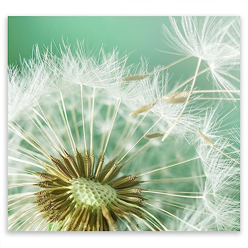 SMTDeco Herdabdeckplatte 65×60 cm – Mehr Arbeitsfläche, Spritzschutz & Schneidebrett – ESG Glas, kratzfest – für Induktion/Ceranfeld – 1-teilig, Motiv Blumen Grün von SmartDecoration